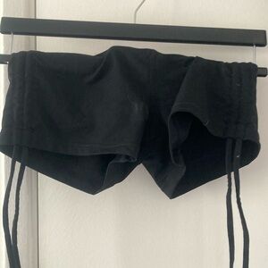 Black Athletic Shorts with Elastic Waistband
